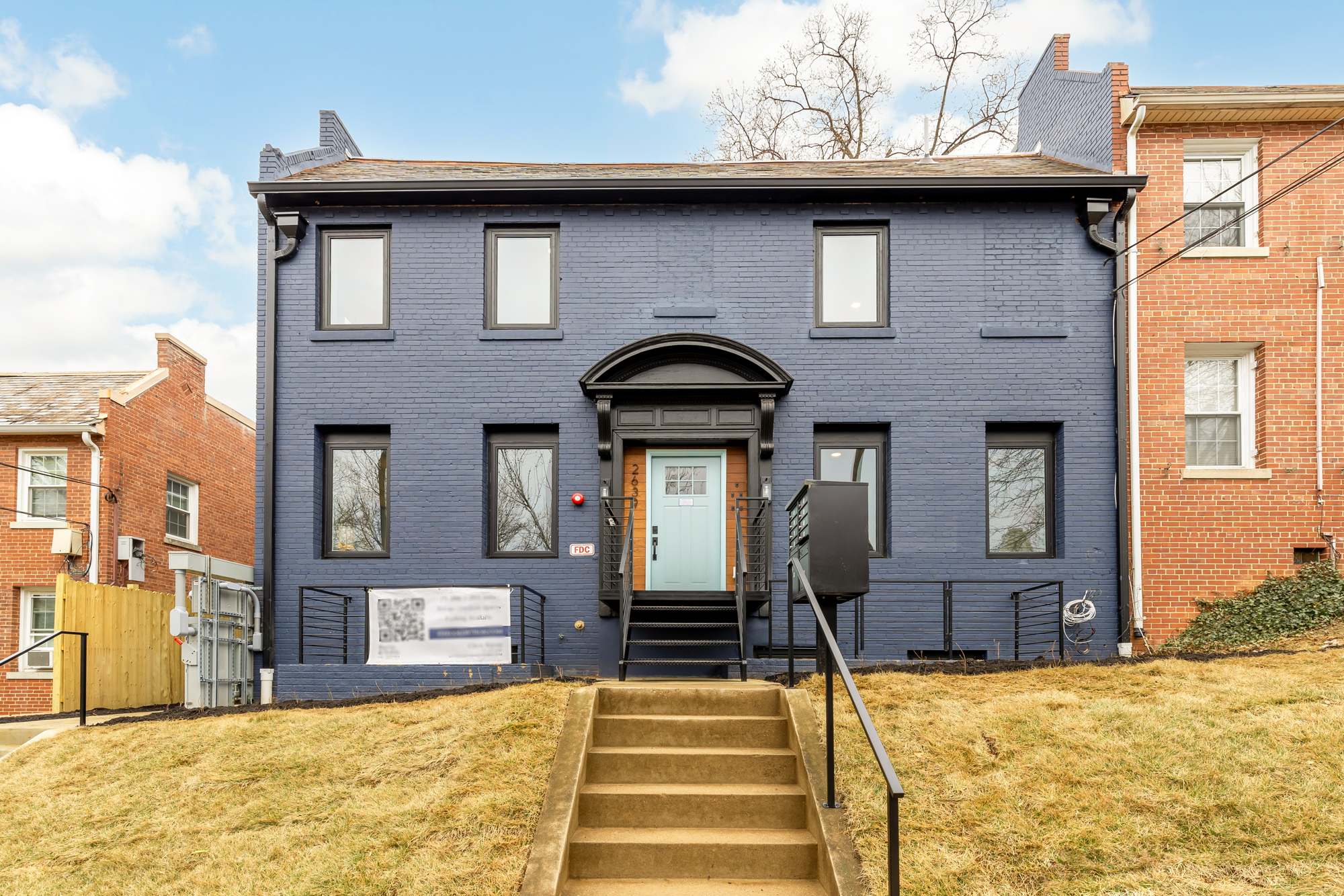 Historic-style house with front steps